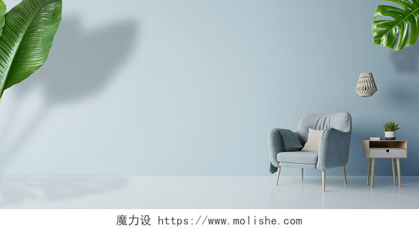 蓝色小清新家具自然光影室内光影背景自然光影背景